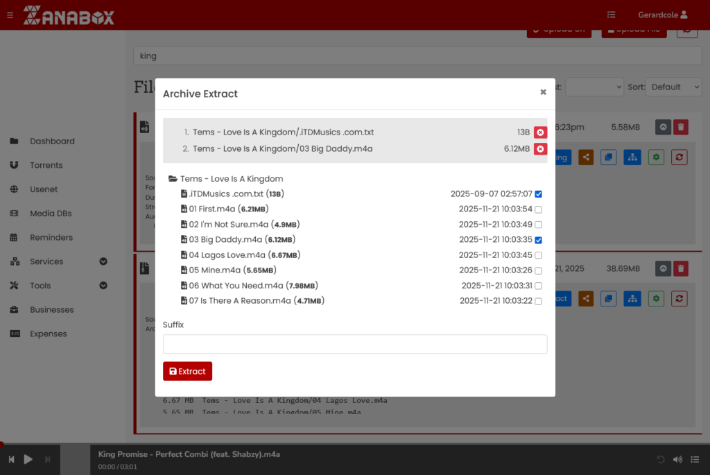Zanabox Archive Extract