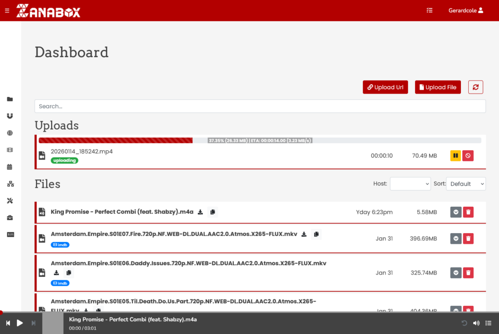 Zanabox File Upload Progress