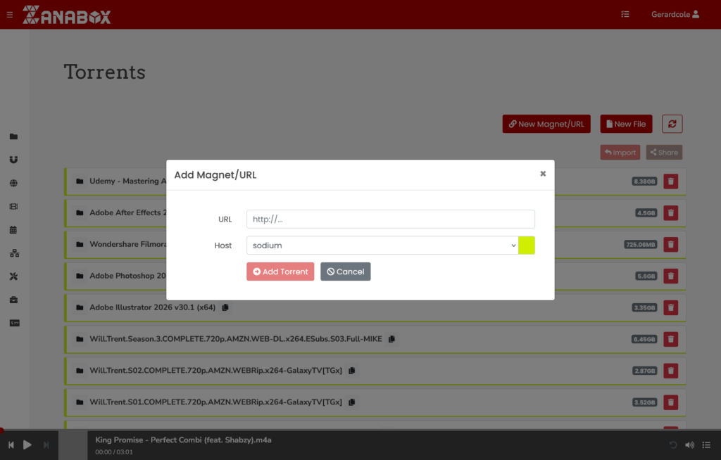 Zanabox Torrent Add URL