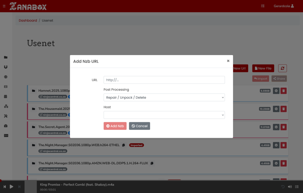Zanabox Usenet Add URL